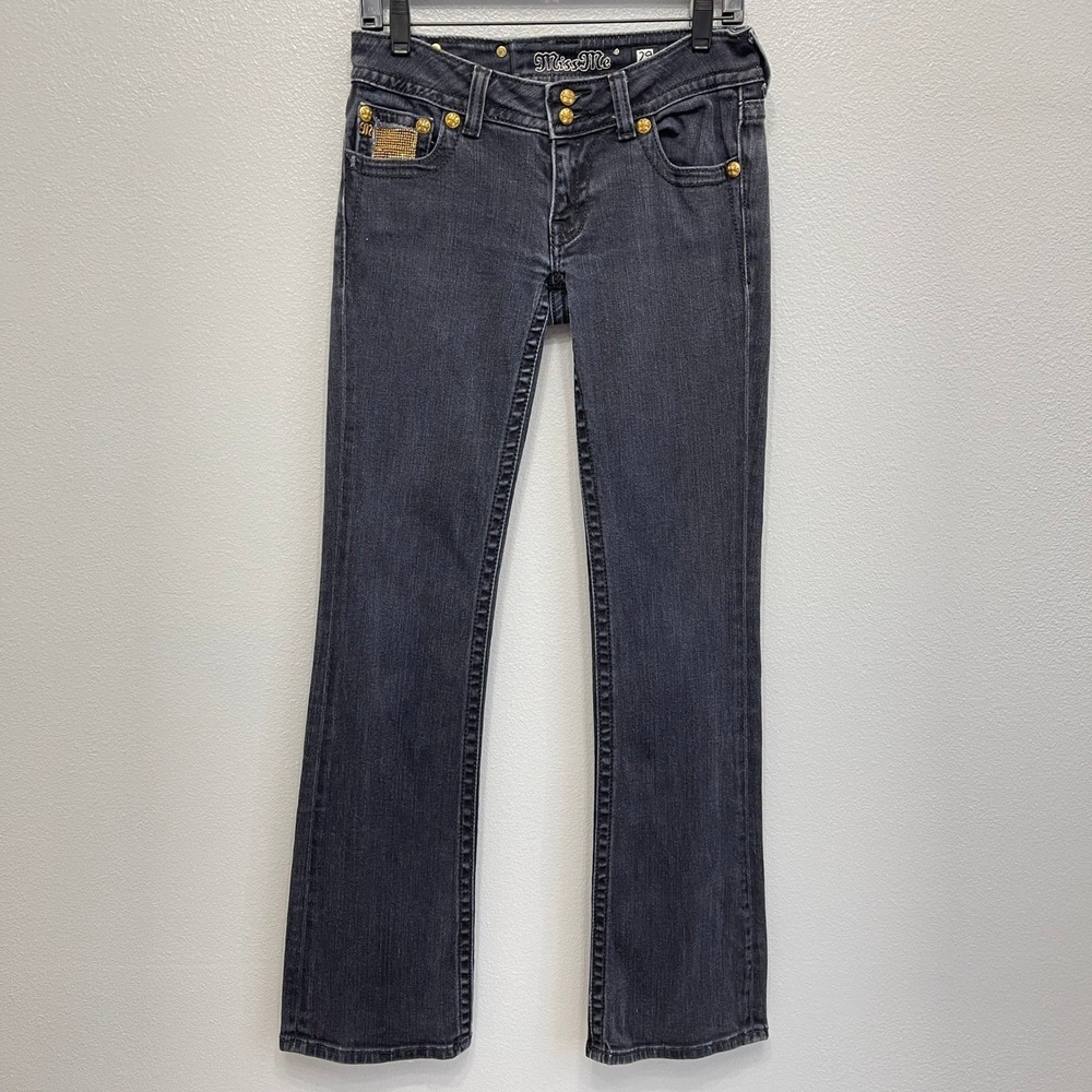 Miss Me Women's Denim Jeans Pants Size 29 Faded Black Bootcut JP5050